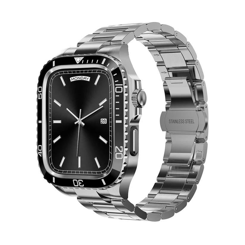 【全3色】ステンレスアーマーケース一体型バンド【アップルウォッチ】 - 画像 (4)